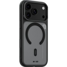 Blueo Frosted Anti-Slip iPhone 17 Pro Uyumlu  Magsafe Özellik Parmak Izi Bırakmayan Yumuşak Siyah Silikon Kılıf