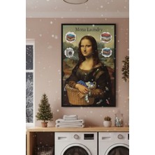 Safir Design Mizahi Mona Lisa Portresi Duvar Sanatı | Modern Çerçeveli Tablo