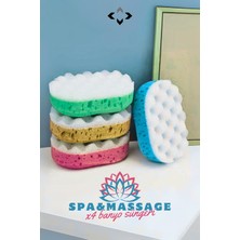 Liground Spa & Massage Duş Banyo Süngeri 4 Adet Vücut Süngeri Hassas Ten Süngeri Deri Temizleyici Sünger Kese