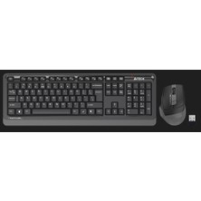 Tuba Toptaş A4 Tech FG1035, Gri, Fstyler, 2.4ghz Kablosuz, Türkçe Q, Klavye Mouse Set