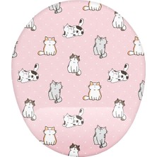 Hamiki Sevimli Kediler Bilek Destekli Kaymaz Buruşmaz Kırılmaz Bilek Destekli Mouse Pad