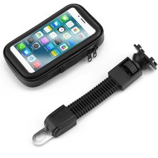 Alkan MB Motosiklet Telefon Tutucu Su Geçirmez Fermuarlı 5.5" - 7" Carub Ayna Bağlantılı