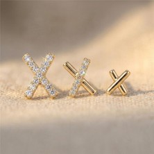 Zeino x 3'lü Küpe Seti - 925 Ayar Gümüş Kaplama 14K Altın Rengi