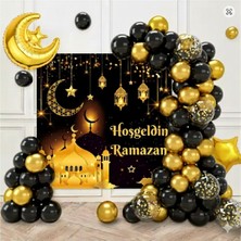 Bkmc Party Lüks Brandalı Hoşgeldin Ramazan Dekorlu Ramazan Folyolu Tam Set Ramazan Süsü Seti