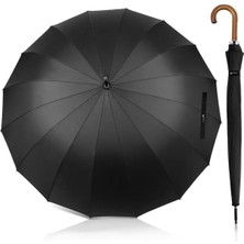 Rubenis 24 Telli Siyah Otomatik Baston Şemsiye RB-056M