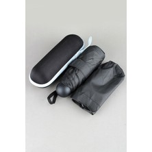 Mini Rüzgar Koruyucu Fermuarlı Fiber Telli Şemsiye 214ML Kapsül