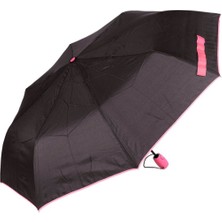 Şık Siyah ve Pembe Kadın Şemsiye - Modern ve Hafif Tasarım