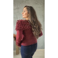 Filiz Yılmaz Butik Püskül Detaylı Triko