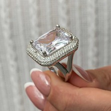 Inure Jewelry Gümüş Zirkon Taşlı Kadın Yüzük