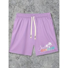 Punix Kids Punıx Kids Özel Seri Just Cruısın Baskılı Çift Cep Ultra Rahat 2 Iplik Erkek Çocuk Bermuda Şort