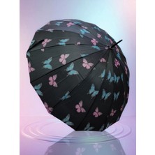 Rubenis Şemsiye 16 Telli Otomatik Lüx Premium Baston Saplı, Şık ve Dayanıklı Ürün