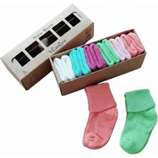 Yenidoğan Kutulu %100 Doğal Pamuk Bebek Çorap