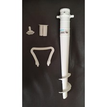 Beyaz Renk Bahçe ve Plaj Şemsiyesi Kazığı, 2 Adet, Dayanıklı ve Kolay Kullanım