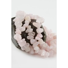 Zero Land Storozal Iri Kırık Pembe Kuvars Doğal Taş-Pembe