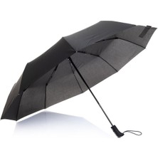 Normadia Şemsiye RAINWALKER260 Siyah Unisex, Şık ve Dayanıklı Yağmur Koruyucu