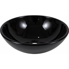 Brezza - TB14SCNK Siyah Cam Çanak Lavabo - 55009411