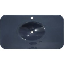 Badella - Duru Cam Lavabo Antrasit 120*58 Outlet - MZ-312-
