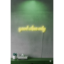 Dekoraven Good Vibes Only Neon Tabela - Duvar Dekoru