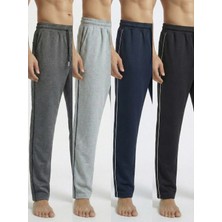 Veleno Erkek 4'lü Baggy Yandan Biyeli Oversize Relaxed 4 Mevsim Eşofman Altı Bol Paça 2 Iplik Tam Kalıp