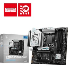Tuba Toptaş Msı B760M Gamıng Plus Wıfı Ddr5 6800MHZ 2xhdmı 2xdp 2xm.2 USB 3.2 Matx 1700P (12. / 13. ve 14. Nesil Işlemci Uyumlu)