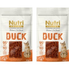 Nutri Feline Ördek Etli Tahılsız Kedi Ödülü 50 gr x 2 Adet Yetişkin Kedi İçin Lezzetli Ödül