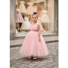 Miaras Kız Çocuk Şık Tasarım Tarlatanlı Abiye