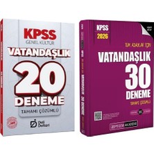 Anla Kazan Yayınları Pegem + Deli Defteri 2026 Kpss Vatandaşlık 30+20 Deneme 2 Li Set Pegem Akademi + Deli Defteri Yayınları