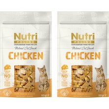 Nutri Feline Chicken & Cheese Tavuklu ve Peynirli Tahılsız Kedi Ödülü 50 Gr. x 2 Adet