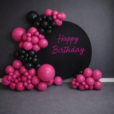 Balonsan Balon Seti 80 Adet ( Fuşya-Siyah )
