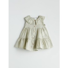 Lc Waikiki Yeni Sezon Bebe Yaka Ucu Fırfırlı Kız Bebek Elbise