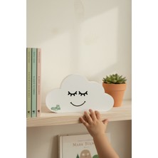 Ecolia Store Gülümseyen Bulut Dekoratif Obje – Çocuk & Bebek Odası Için Sevimli Raf Süsü
