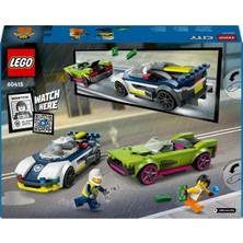 Kiddico Toys LEGO ® City Polis Arabası ve Spor Araba Takibi 60415 -  Yaratıcı Oyuncak Yapım Seti (213 Parça)