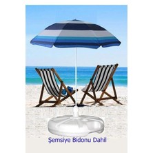 Normadia 160CM Katlanır Güneş Şemsiyesi ve 20LT Plaj Şemsiye Bidonu Seti