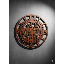 Kaktüs Jack Ahşap Premium Dev(47 Cm) Dekoratif Duvar Saati