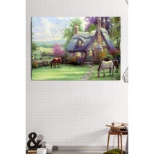 Morfil Sanat Atölyesi Köy Yaşam Çiftlik Doğa Manzara Kanvastablo (7 Farklı Ölçü)