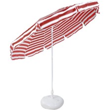 Normadia Kırmızı 2 Metre Eğilebilir Plaj Şemsiyesi ve Hediyeli Bidon