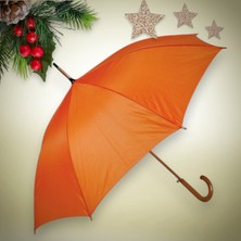 Rubenis Turuncu Ahşap Saplı Şemsiye, Şık ve Hafif Tasarım