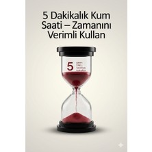 Lowell Home 5 Dakika Kırmızı Kum Saati - Dekoratif Cam Zamanlayıcı -Mutfak, Ders ve Oyun Süre Ölçer Rsyt-Lw