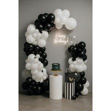 Balonsan Balon Seti 50 Adet ( Siyah-Beyaz-Şeffaf)