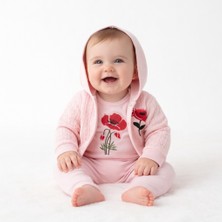 Milays Kız Bebek %100 Pamuk 0-3 Ay Premium Kalite Set
