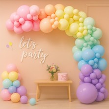 Balonsan Makaron Balon Seti 120 Adet ( Pembe-Sarı-Yeşil-Somon-Mavi-Lila )