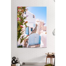 Morfil Sanat Atölyesi Akdeniz Santorini Taşev Dekoratif Manzara Kanvas Tablo (7 Farklı Ölçü)