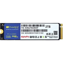 Tuba Toptaş 2 Tb Twınmos M.2 Pcıe Nvme 3600/3250 NVME2TB2280AP
