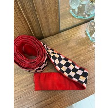 Mackenzie Desen Kurdele Damalı Kareli 4 cm En Kurdele