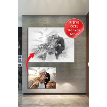 Morfil Sanat Atölyesi Kişiye Özel Karakalem Efektli Fotoğraf Dijital Baskı Kanvas Tablo (8 Farklı Ölçü)