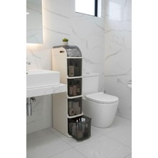 İndirimli Sepet 5 Bölmeli Şeffaf Çekmeceli Tekerlekli Çok Amaçlı Düzenleyici Organizer