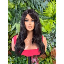 Aura Peruk Gerçek Saç Dokusundaki Koyu Kahve Renk Tonundaki Vip Modelimiz