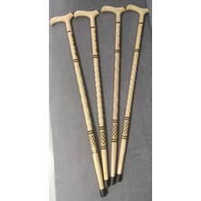 Normadia 90 cm El Yapımı Diş Budak Ağacı Işlemeli Şık Baston