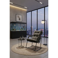 AVYNA Premium Sallanır Sandalye & Dinlenme Koltuğu | Tv Koltuğu, Ergonomik Minderli Maksimun Rahat Koltuk - Füme