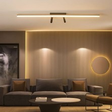 Avizen Lighting Project Modern Salon Yatak Odası Ledli Avize Dekoratif Aydınlatma Siyah Kasa Günışığı